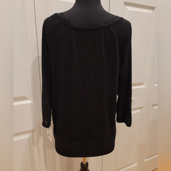 Chin up apparel Shopping is my Cardio black lightweight casual shirt top L - Picture 5 of 10